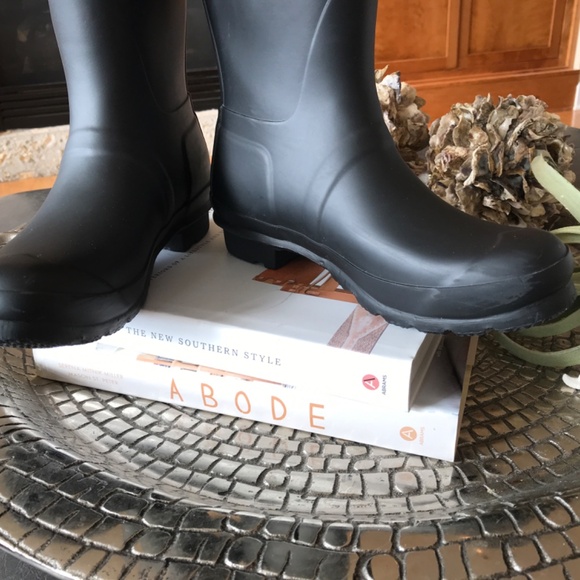 HUNTER ORIGINAL TALL MATTE BLACK RAIN BOOTS WITH LINER - Picture 15 of 15
